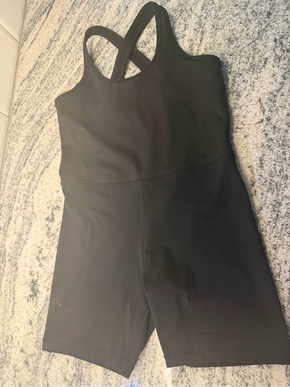 ZYIA Black Crossback Performance Romper